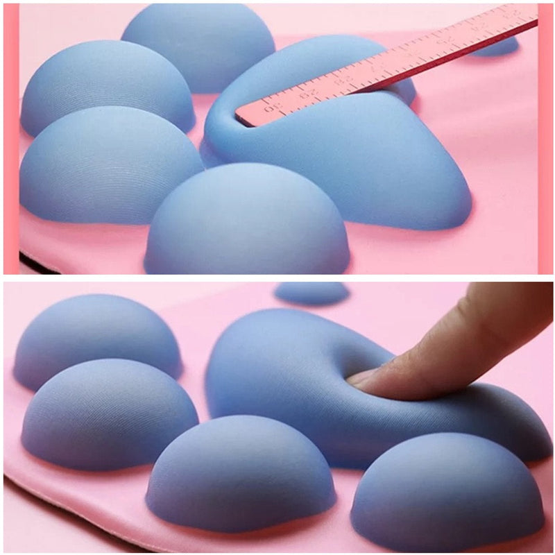 [Australia - AusPower] - Soft Silicone Cat Paw Mouse Pad with Wrist Rest Support Funny Cartoon Wrist Cushion Comfort Protected Computer Mouse Mat Desk Decor for Easy Typing & Pain Relief (10.7x7.9x0.9'') (Pink) Pink 