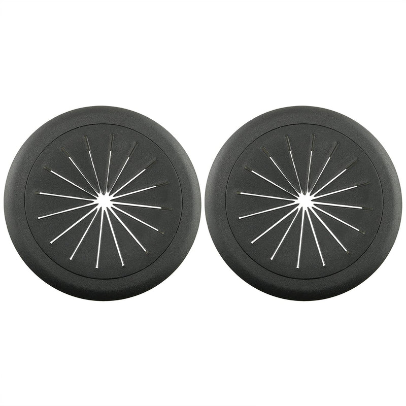[Australia - AusPower] - HJ Garden 2PCS 60mm Flexible Desk Grommet Desk Cord Grommets Wire Cable Hole Cover for Office PC Desk Cable Cord Cover, Black 