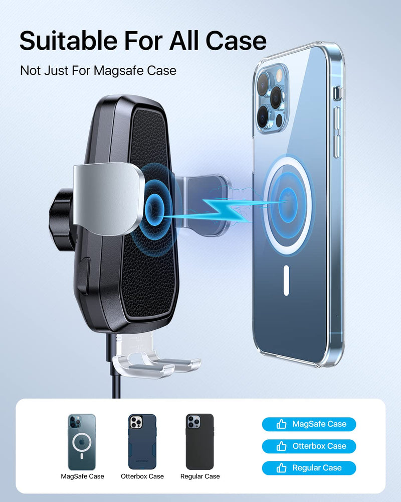 [Australia - AusPower] - andobil 2022 Wireless Car Charger Mount, Auto Clamping Qi Smartest Charging Car Phone Mount Charger Dashboard Windshield Vent Car Charger Holder Compatible iPhone 13/13 Pro Max/12/12 Pro/11/11 Pro/X/8 