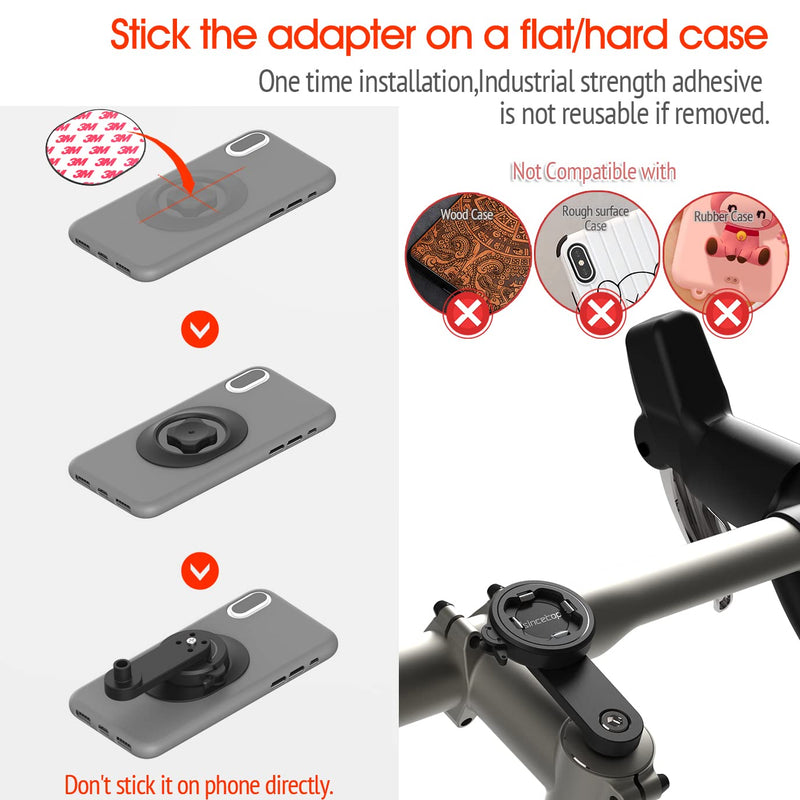 [Australia - AusPower] - Bike Phone Mount for Mountain Bicycle, Universal Aluminum Road Bike Stem Cap Cell Phone Holder, Connect Quickly Riding Clip Stand, MTB Handlebar Clamp Quick Release for iPhone Samsung Google-【2nd Gen】 