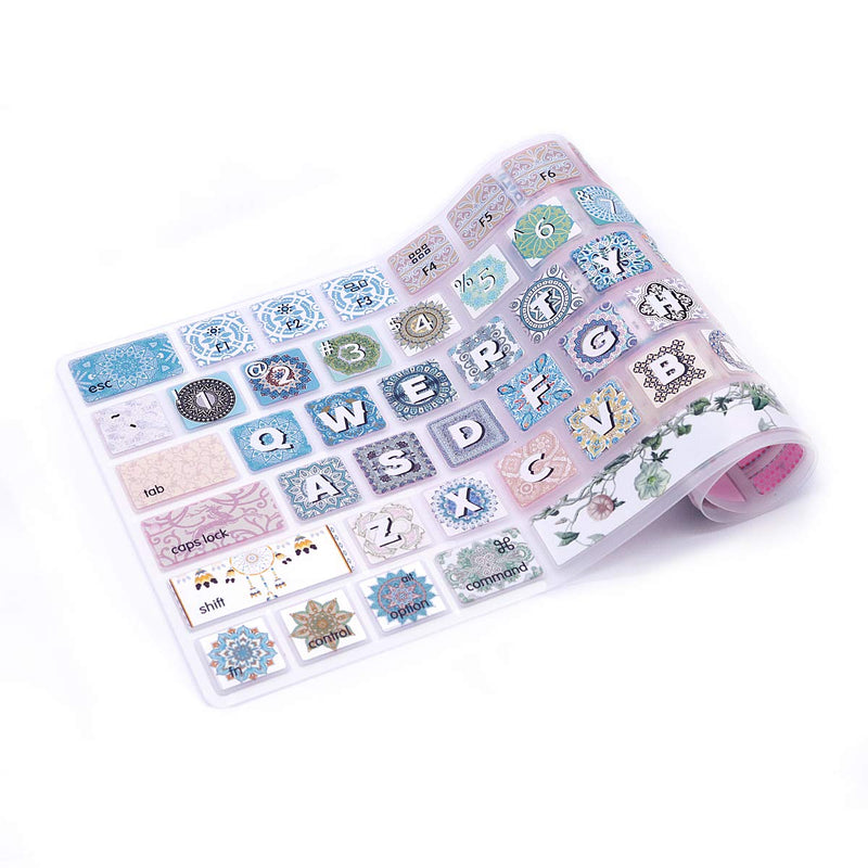 [Australia - AusPower] - WYGCH Keyboard Cover Skin for iMac Magic Wireless Keyboard MLA22LL/ A (Model: A1644), Silicone Skin Protector with Pattern & Big Letter Design, US Layout, Bohemian B-Bohemian 