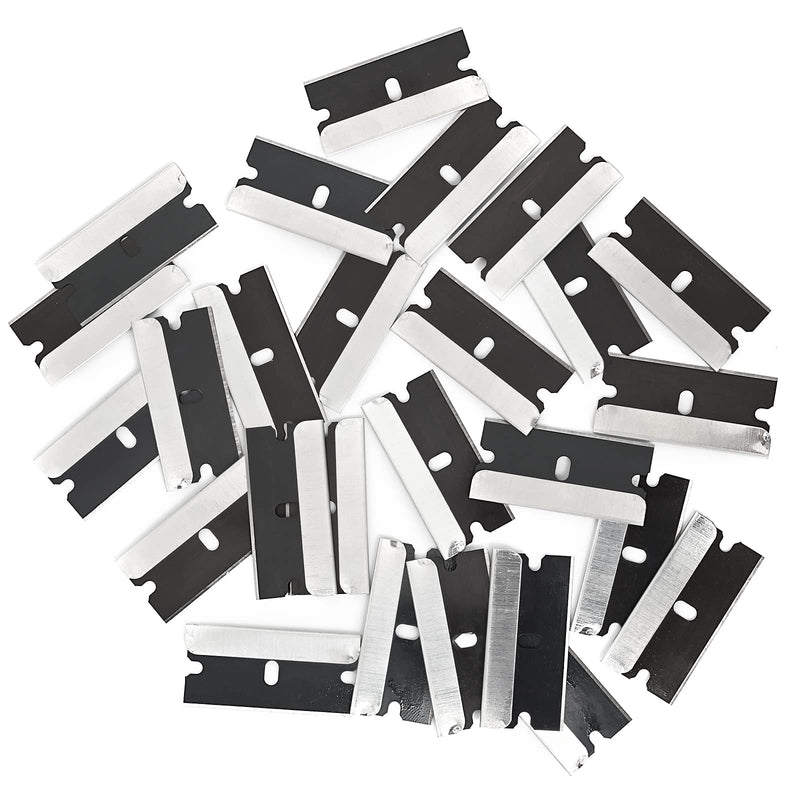 [Australia - AusPower] - EHDIS 100pcs Razor Blades Single Edge Carbon Steel Razor Blades for Standard Scraper Tool, Safety Straight Edge Industrial Razor Blades for Paint Scraper ,Glass Scraper ,Box Cutter Replacement Blades 