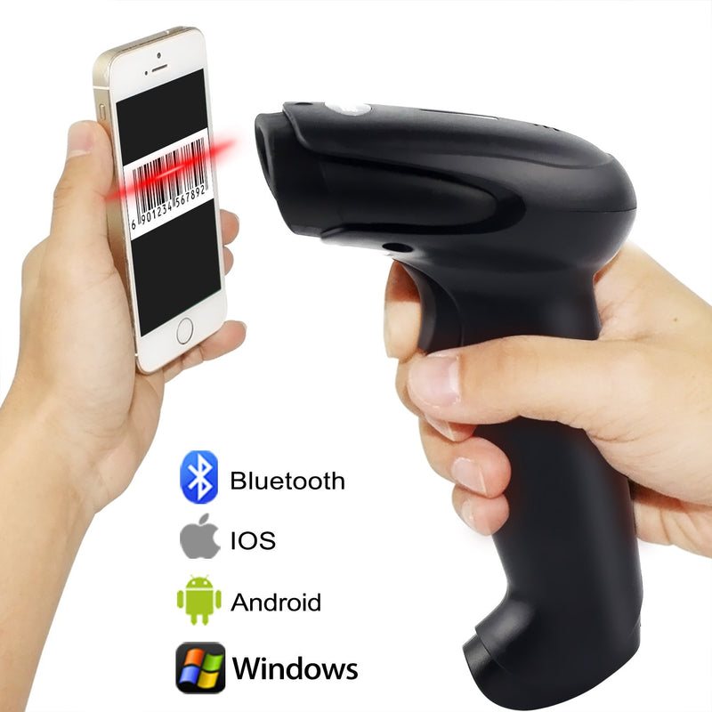 [Australia - AusPower] - Symcode Bluetooth Barcode Scanner Handheld USB CCD Cordless Barcode Reader Scanner Compatible with 2.4G Wireless & Bluetooth Function & Wired Connection with Windows, Mac,Android, iOS 