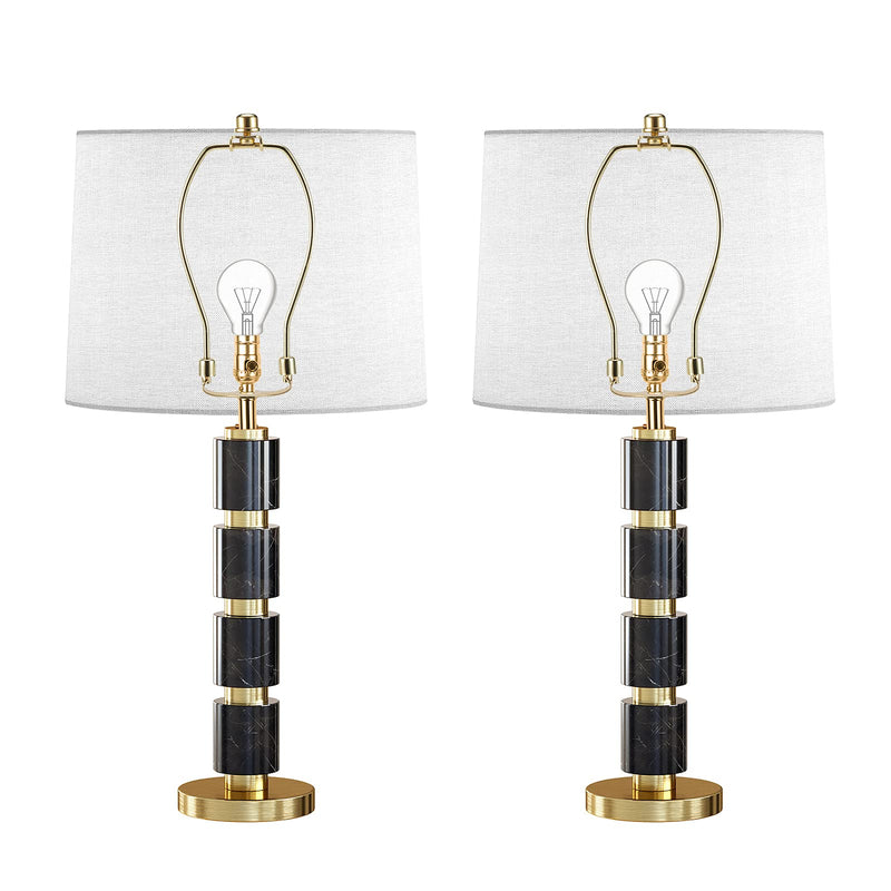 [Australia - AusPower] - 7 Inch Brass Lamp Harp Holder Kits with Finials and Detachable Light Duty Saddle Bases, Saangseon Set of 2 DIY Lighting Accessories Horn Frame Lamp shade Brackets Polished Brass 7 Inch 