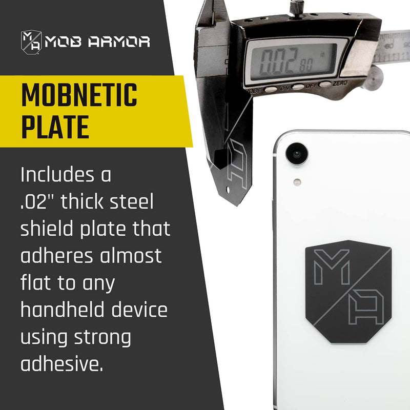 [Australia - AusPower] - Mob Armor MobNetic Plates (2 Pack) - Compatible with Mob Magnetic Phone Mount for Car - Universal Smartphone Mounting Plates - Best Vehicle Accessory for Cellphone - Black 