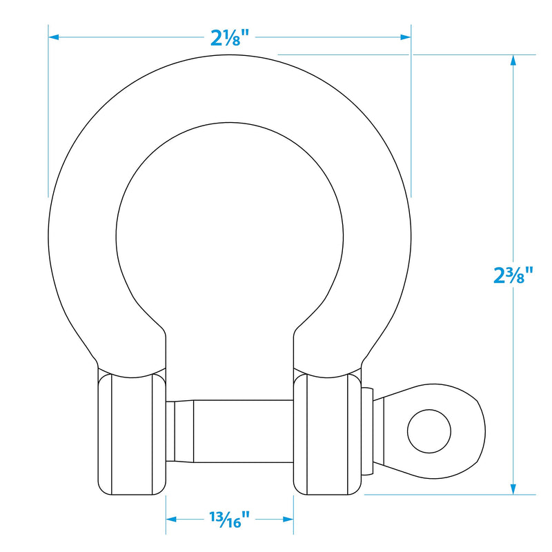 [Australia - AusPower] - SEACHOICE Stainless Steel Anchor Shackle 3/8" 43181 