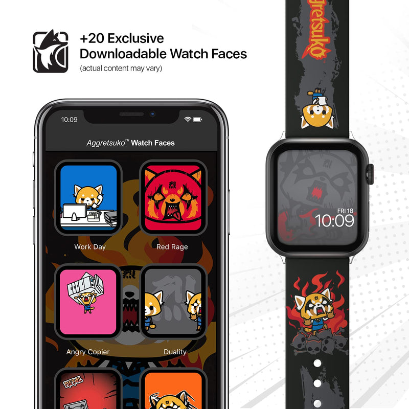 [Australia - AusPower] - Aggretsuko – Heavy Metal Smartwatch Band - Officially Licensed, Compatible with Every Size & Series of Apple Watch (watch not included) 