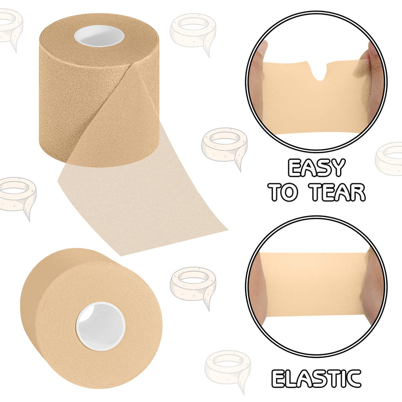 [Australia - AusPower] - 3 Pieces Foam Underwrap Sports Pre-wrap Athletic Tape, 2.75 Inch by 30 Yards (Beige) Beige 