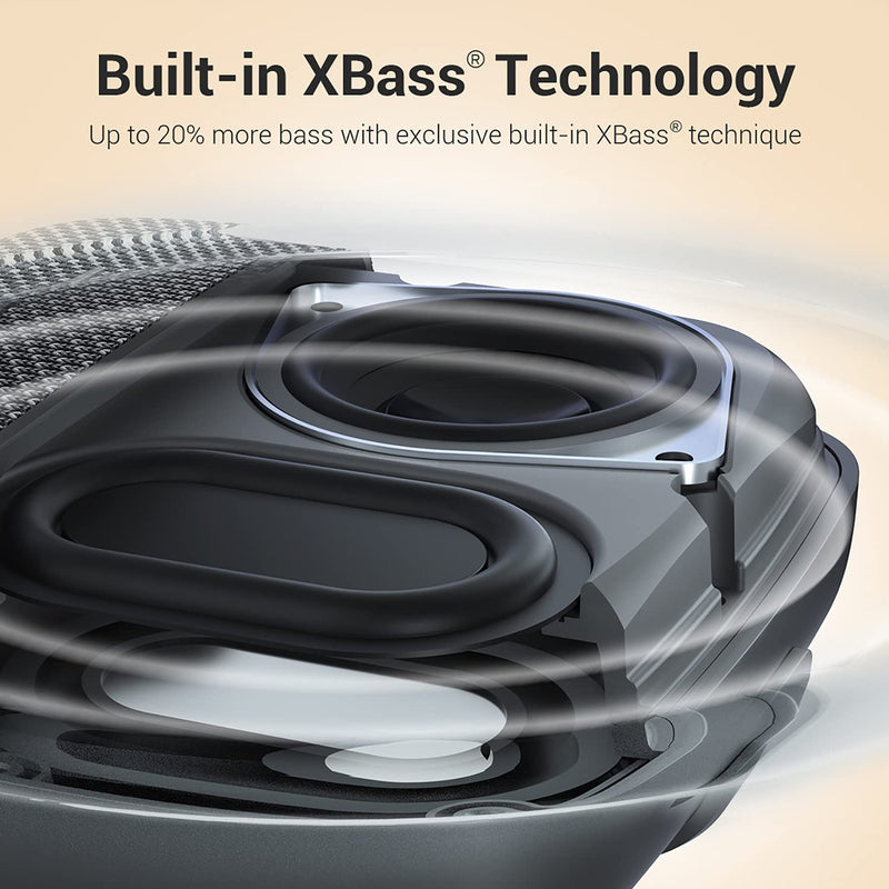 [Australia - AusPower] - Portable Speaker, Tribit StormBox Micro Bluetooth Speaker, IP67 Waterproof & Dustproof Outdoor Speaker, Bike Speakers with Loud Sound, Advanced TI Amplifier, Built-in XBass, 100ft Bluetooth Range Black 