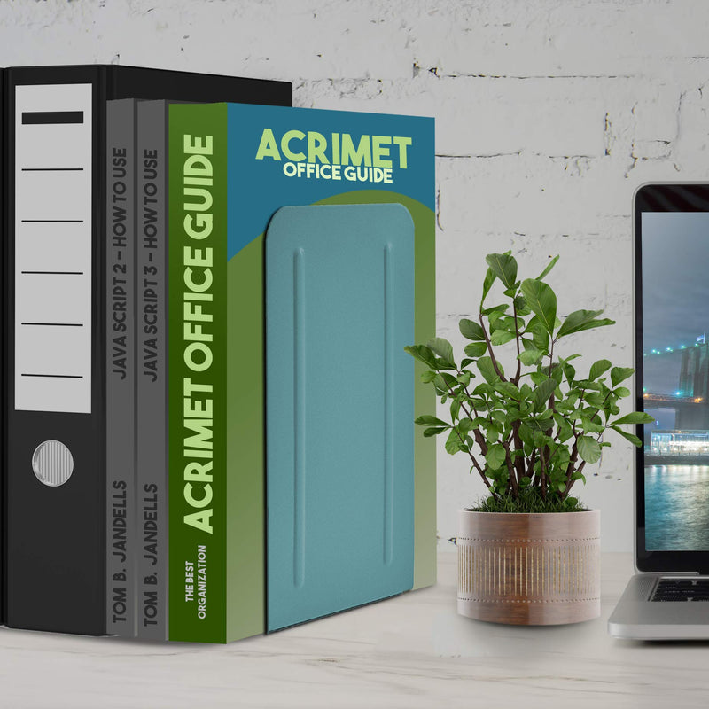 [Australia - AusPower] - Acrimet Jumbo Premium Metal Bookends 9" (Heavy Duty) (Green Color) (1 Pair) 