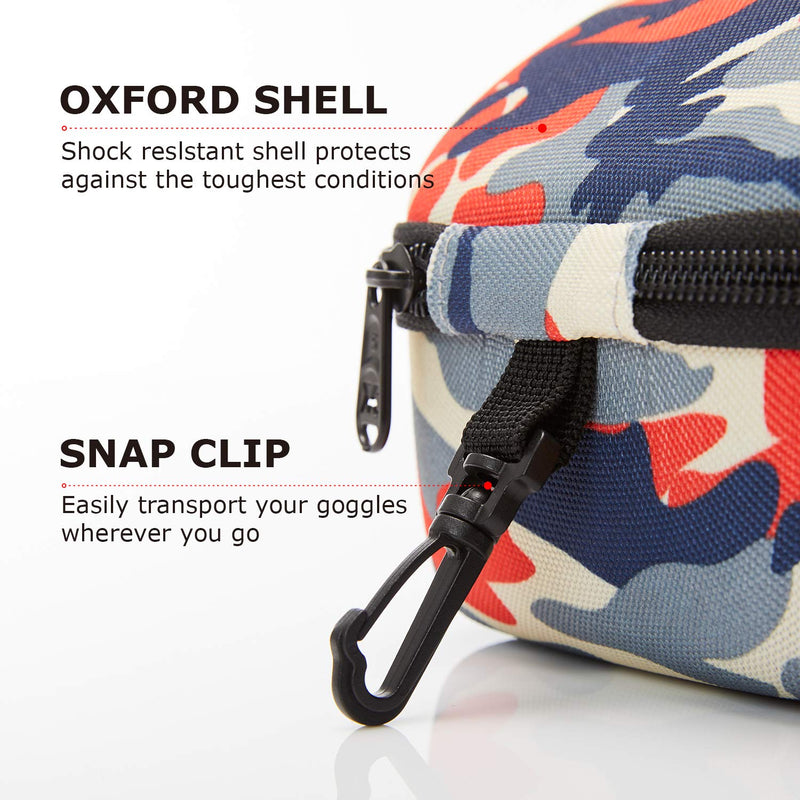 [Australia - AusPower] - XCMAN Rigid EVA Ski Goggle Case Fit All Shapes and Size Ski Goggles City Camo 