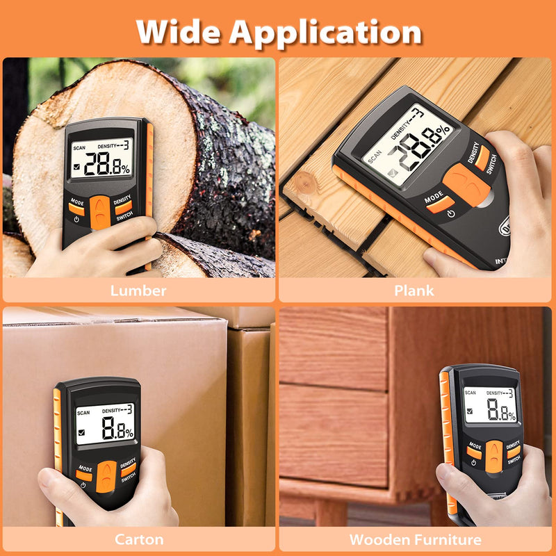 [Australia - AusPower] - [Pinless Wood Moisture Meter] Dr.meter Upgraded Version Inductive Pinless Tools Intelligent Moisture Meter Digital Moisture Meter for Wood (Range 4% - 80% RH; Accuracy: 0.5%), MD918 Pinless wood Moisture Meter MD918 