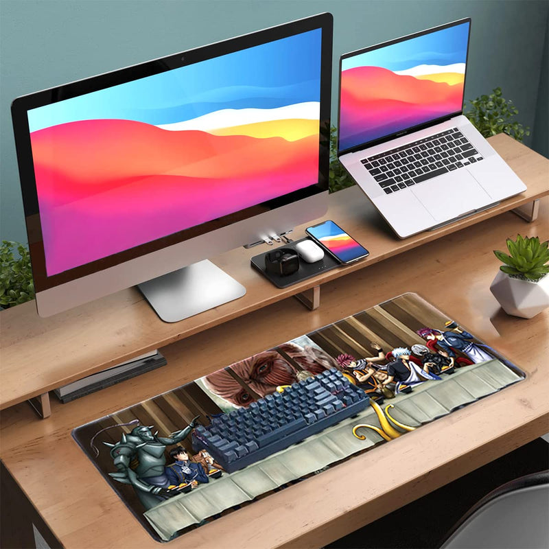 [Australia - AusPower] - Anime Character Mouse Pad for Computer - Anime Character Collection Saitama Eren Jaeger Gaming Large Mouse Pad Non Slip Rubber Mat, Desktop PC Laptop Office Big Mouse Pad 31.5x11.8x0.12inch 31.5in x 11.8in, Anime Character Collection 