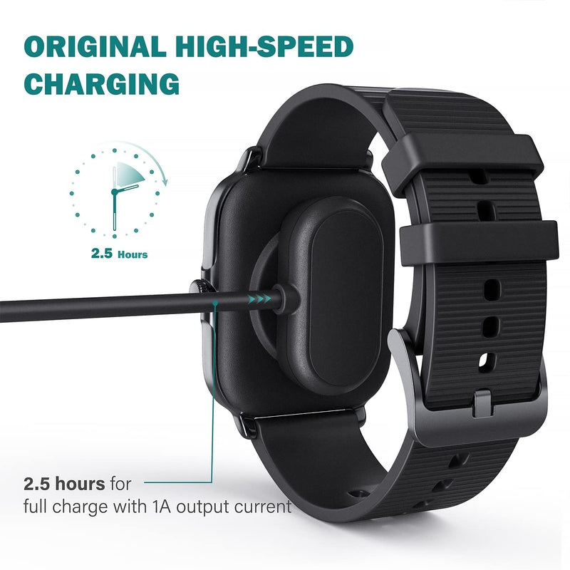 [Australia - AusPower] - TUSITA Charger Compatible with Amazfit GTR 3, GTR 3 Pro, GTS 3 - USB 2 Pins 18.5mm 0.73inch Charging Cable 3.3ft 100cm - Smartwatch Accessories 1 PACK cable 