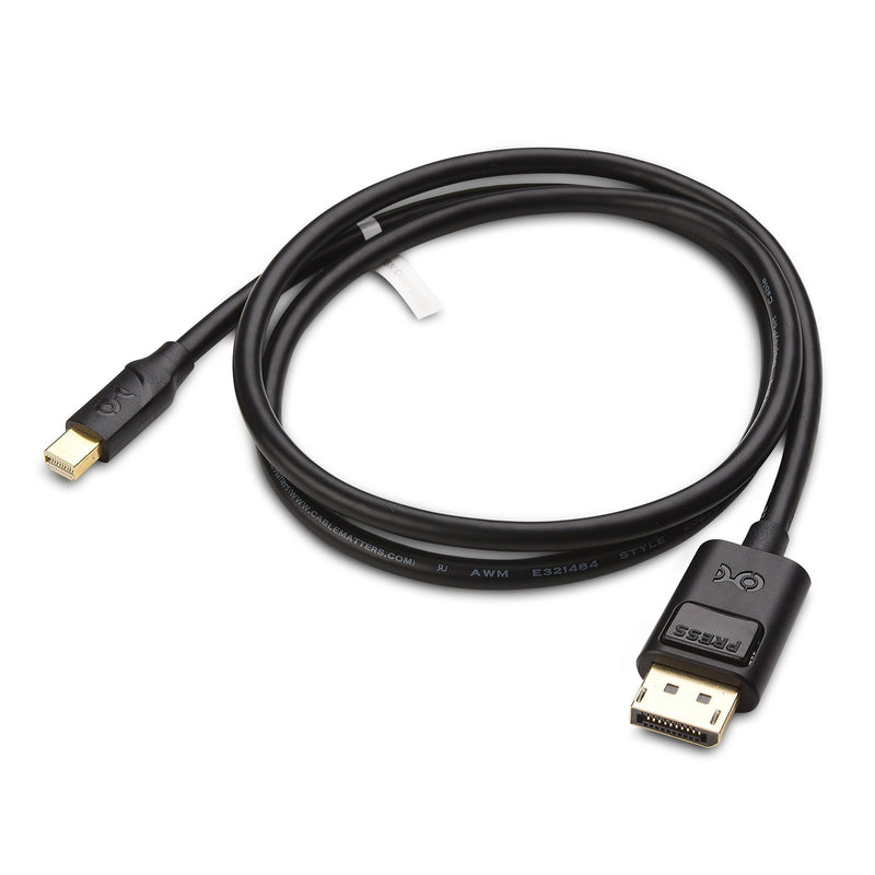 [Australia - AusPower] - Cable Matters 4K Mini DisplayPort to DisplayPort Cable (DisplayPort to Mini DisplayPort) in Black 3 Feet - 4K 60Hz, 2K 144Hz Monitor Support 