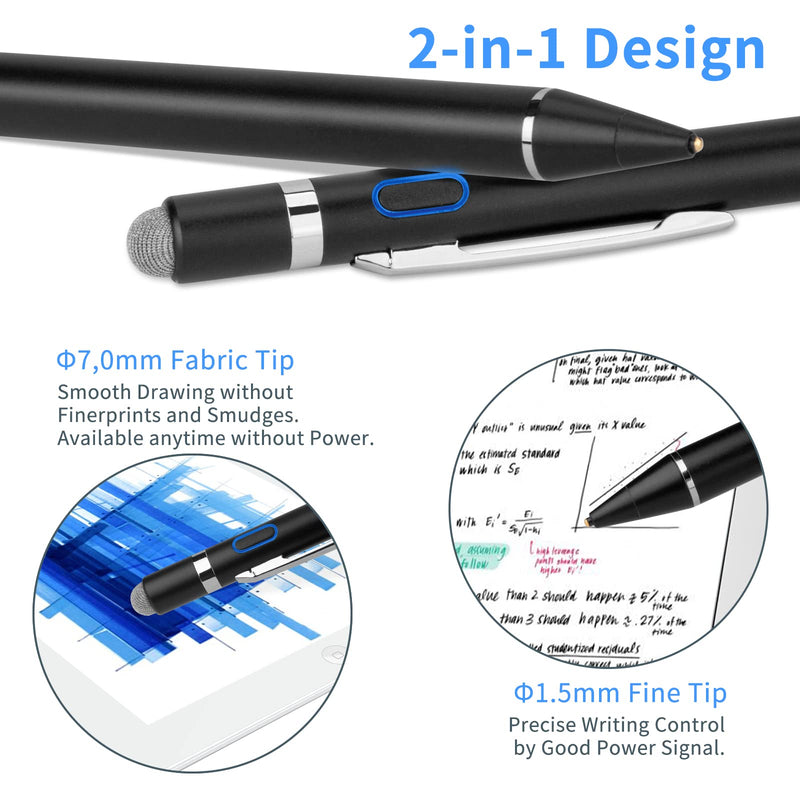 [Australia - AusPower] - Stylus for 2021 iPhone 13 Pro Max Pencil, EVACH Digital Pencil with 1.5mm Ultra Fine Tip Stylus Pen for 2021 iPhone 13 Pro Max, Black 