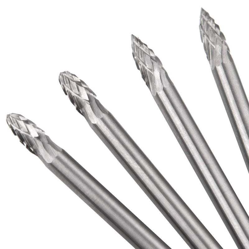 [Australia - AusPower] - CBTOEN 20 PCS Carbide Burr Set 1/8 Inch Shank Double Cut Tungsten Carbide Rotary Burrs Die Grinder Bits for Carving, Polishing, Engraving and Drilling 