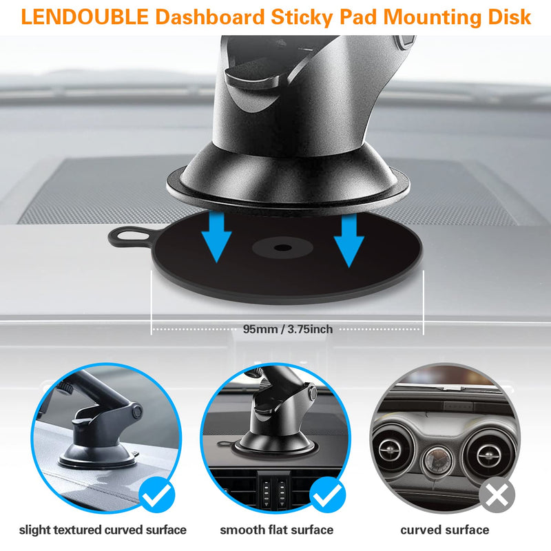 [Australia - AusPower] - Dashboard Pad Mounting Disk for Suction Cup, Large Plastic 3M Extra Strong Adhesive Disc for Dash Windshield Holder, Camera GPS, Tablet, Car Phone Mount Base with Sticky Adhesive Replacement Pack of 3 