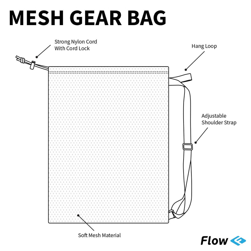 [Australia - AusPower] - Flow Mesh Gear Bag - Drawstring Swim Bags for Swimming Equipment Available in 8 Awesome Designs 