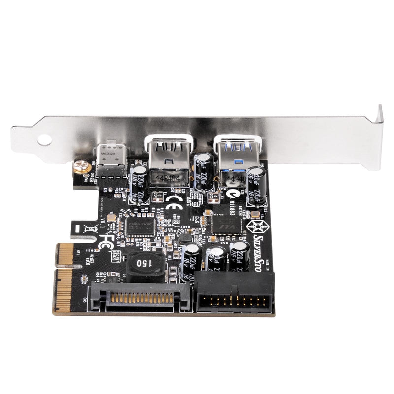 [Australia - AusPower] - SilverStone Technology Silverstone USB 3.1 and 3.0 PCIe Card with External Type C and Internal 19 Pin Connector ECU05 Components Other 