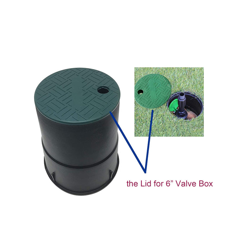 [Australia - AusPower] - Leader_Pneumatic Valve Box Cover Lid 6” Round Sprinkler System Irrigation Circular Valve Box Grn,2 Pack 