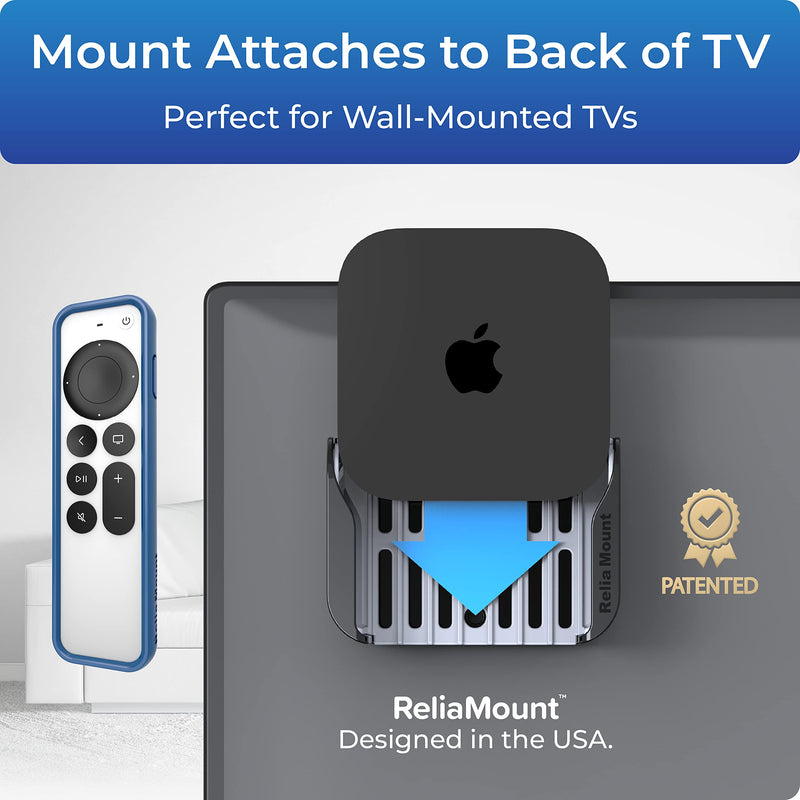 [Australia - AusPower] - ReliaMount Apple TV Mount (Black and Cool Gray Apple TV Mount Plus Blue Case) Black and Cool Gray Apple TV Mount Plus Blue Case 