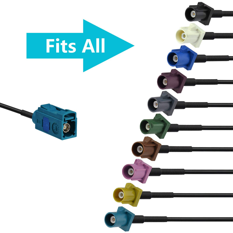 [Australia - AusPower] - Bingfu Fakra Z Female to Female Vehicle Antenna Adapter Cable 30cm 12 inch for Car Stereo Android Head Unit GPS Navigation FM AM Radio Sirius XM Satellite Radio 4G LTE TEL Telematics Bluetooth Module 1ft / 30cm 