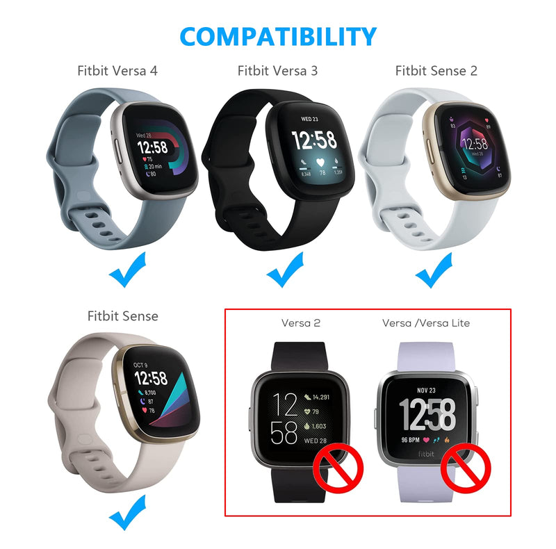 [Australia - AusPower] - Fast Wall Charger for Fitbit Sense & Versa 3 Versa 4 Replacement USB Charging Cable Cord for Fitbit Sense 2/Fitbit Sense/Fitbit Versa 4/Versa 3 Smartwatch Charger Dock USB Cable Cord 