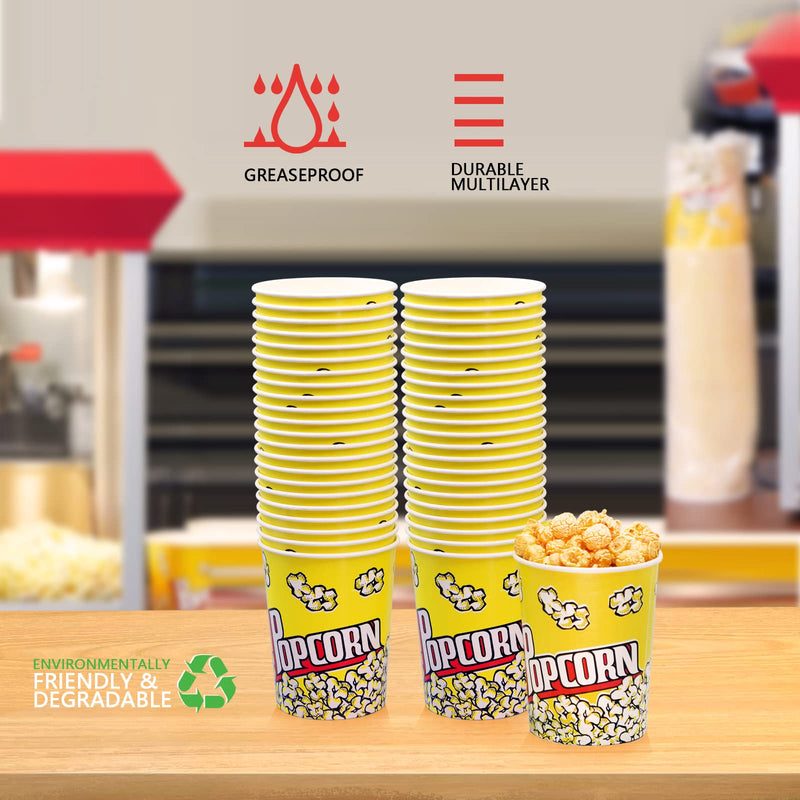 [Australia - AusPower] - 32 Oz Popcorn Boxes (44 Pack) Disposable Popcorn Buckets Classic Popcorn Cups Cute Paper Popcorn Containers Popcorn Bars, Movie Nights, Carnivals, Fundraisers, Birthday Parties, Wedding 32oz 