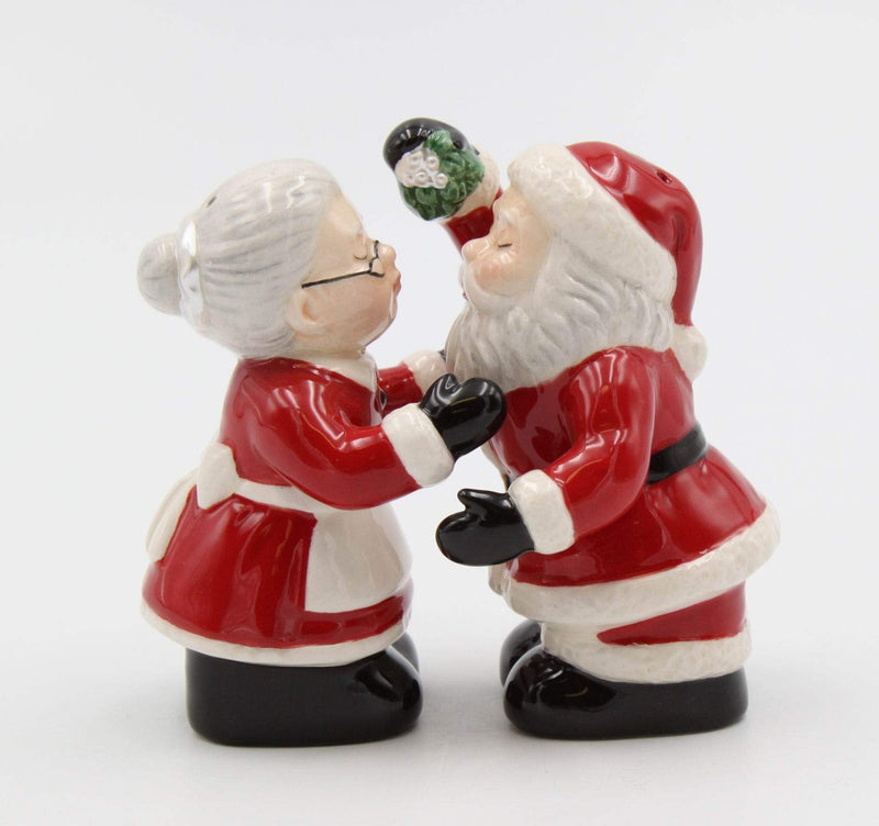 [Australia - AusPower] - Cosmos Gifts Kissing Santa Couple S/P Salt and Pepper Set, Multicolored 