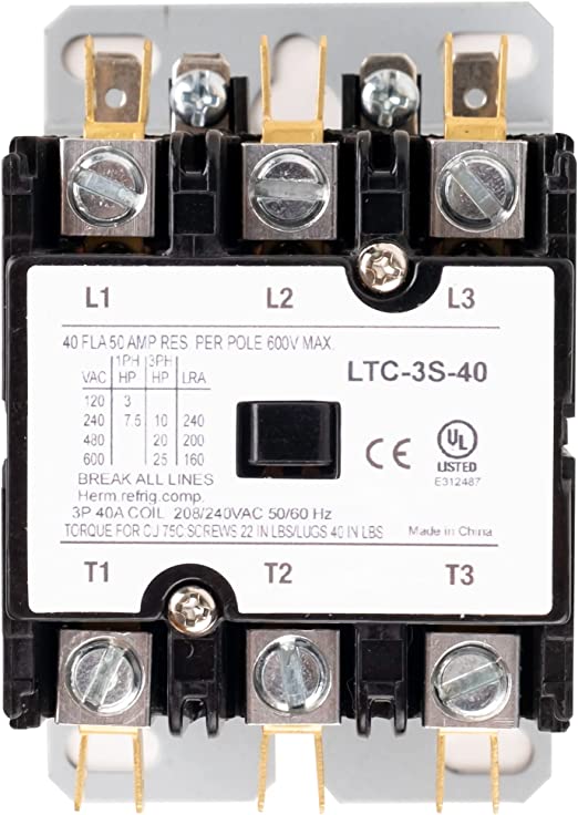 [Australia - AusPower] - Packard C340C 3 Pole 40 Amp Contactor 208/240 Volt Coil Contactor 1 