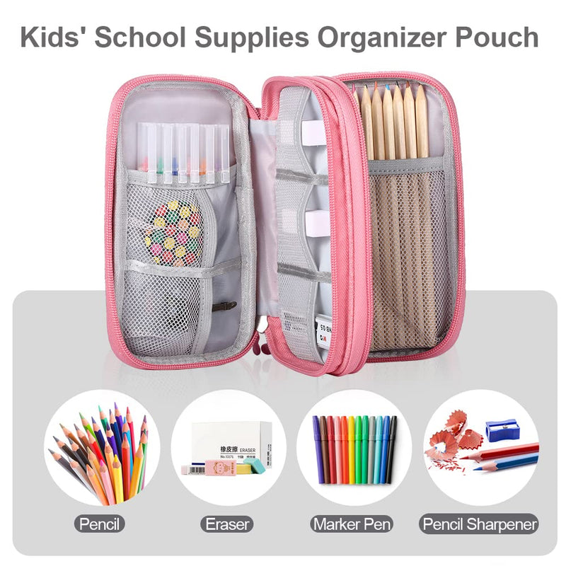 [Australia - AusPower] - DDgro Electronics Organizer for Woman Travel Hard Drive Cables Cords Powerbank Packing Case Tech Accessories Pouch (Small, Pink) Small 
