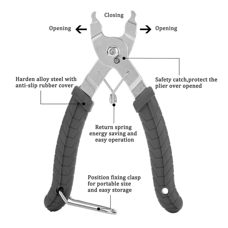 [Australia - AusPower] - Qkurt Bike Tool Set(3pcs) Bike Chain Tool Bike Link Plier Chain Checker Perfect Tool for Bike Repair 