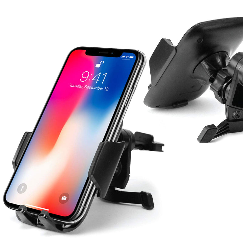 [Australia - AusPower] - Cellet Vehicle Air Vent Phone Holder One Touch Universal Cradle Compatible With iPhone 11 Pro Max Xr Xs Max Xs X SE 8 Plus 7 6S Note 10 5G 9 8 Galaxy S10 5G S10 S10e S10+ J2 S9 S8 Pixel 4 3 XL 