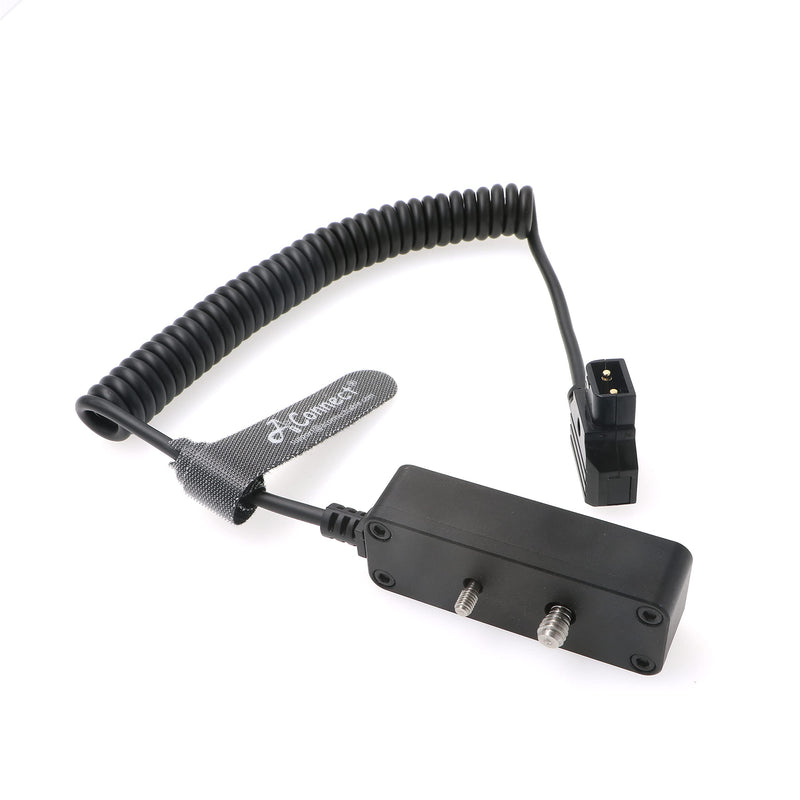 [Australia - AusPower] - Cable-Splitter-Steadicam-BMPCC-Dtap Male to 3 Port D Tap Female Hub Adapter Coiled Cable for ARRI RED Cameras TILTA Steadicam IDX Battery 