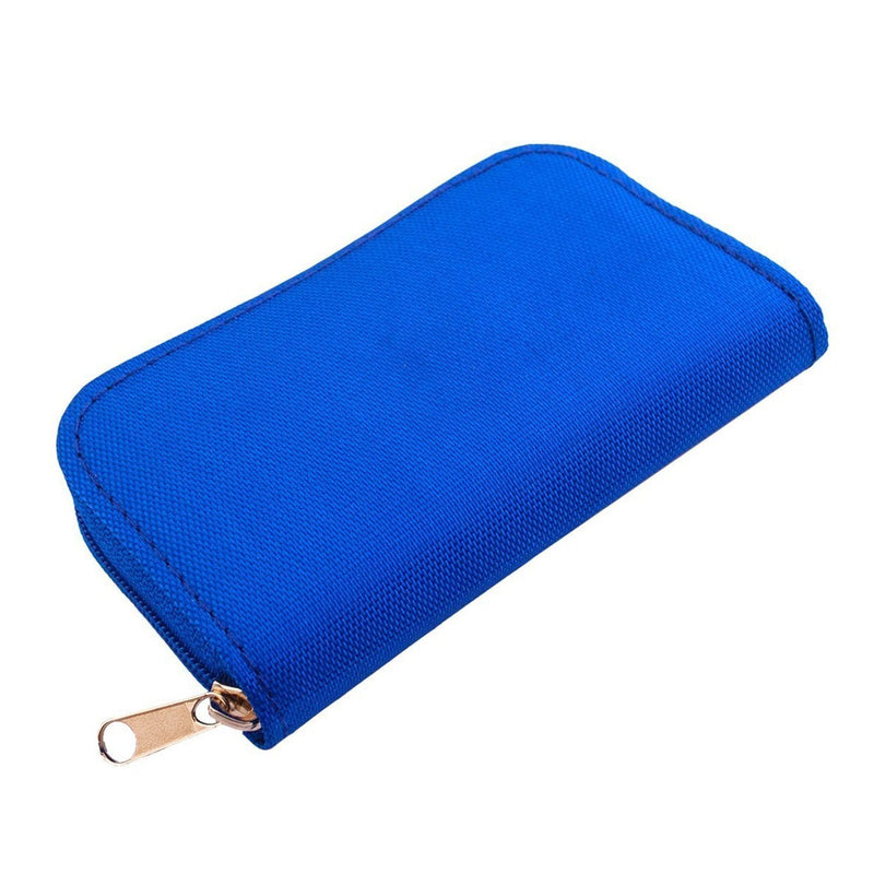 [Australia - AusPower] - Memory Card Case - Carrying Case Suitable for Micro SD, Mini SD and 4X CF, Card Holder Bag Wallet for Media Storage Organization (Blue) Blue 