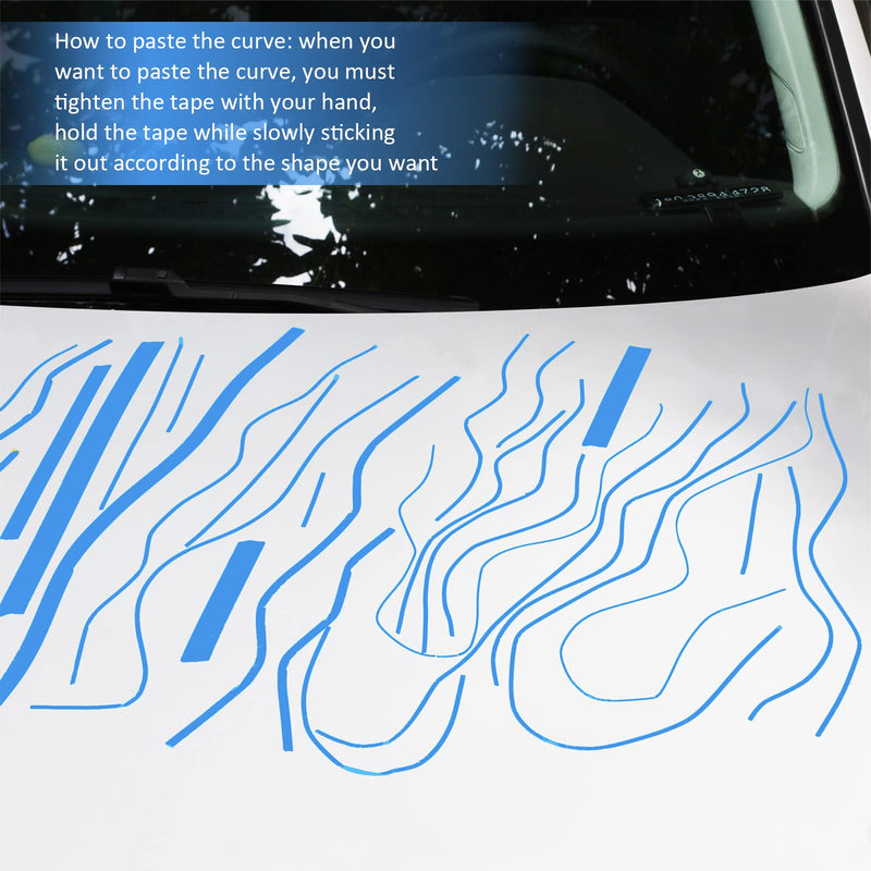 [Australia - AusPower] - 6 Rolls Fine Line Tape 1/16, 7/10, 1/8, 1/4, 1/2 and 3/4 Inch x 52 Yard, Fineline Masking Tape, Painters Automotive Masking Tape for DIY Car Auto Paint Art (Blue) Blue 