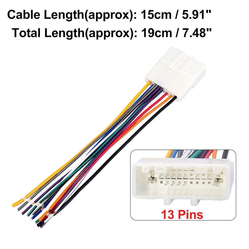 [Australia - AusPower] - X AUTOHAUX 70-7552 Car Stereo CD Player Wiring Harness Wire Radio Adapter Plug for Nissan NV2500 2012-2016 