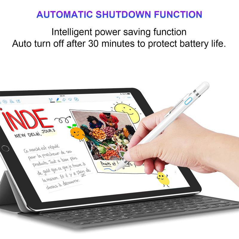 [Australia - AusPower] - Stylus Pens for Touch Screens Active Stylus Pen for iPad Pencil 2 in 1 Fine Point Digital Pen Compatible with iPhone/Android Phone/iPad/ipad Air/iPad Pro/Samsung Tablets/etc 