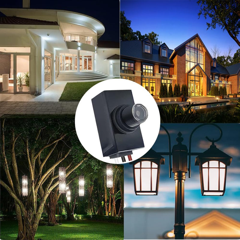 [Australia - AusPower] - Meskliu Photocell Light Sensor,AC110-240V 5A Dusk to Dawn Outdoor Photoelectric Light Control Switch,Hard-Wired Post Eye Light Control with Automatic Illumination Detection Circuit 