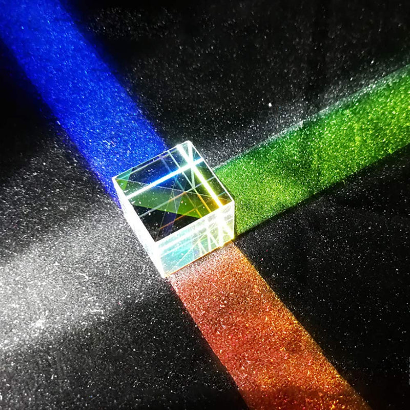 [Australia - AusPower] - StayMax X-Cube RGB Prism Dispersion Prism for Physics and Decoration 1.33inX1.33inX1.33in(3.4x3.4x3.4cm) 