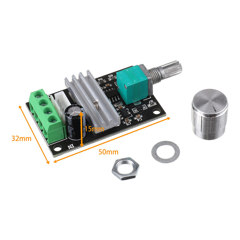 [Australia - AusPower] - BOJACK 6V 12V 24V 28V 3A 80W DC Motor Speed Controller (PWM) Speed Adjustable Reversible Switch 1203BB DC Motor Driver Reversing 