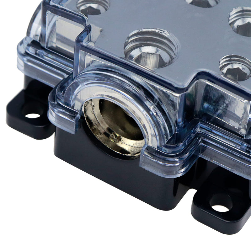 [Australia - AusPower] - S SYDIEN 1Pc 1 in 5 Ways Out Way Power Distribution Block 0/2/4 Gauge in 2/4/8 Gauge Out Car Audio Splitter Power Ground Distributor Blocks 1 in 5 out(1Pc) 