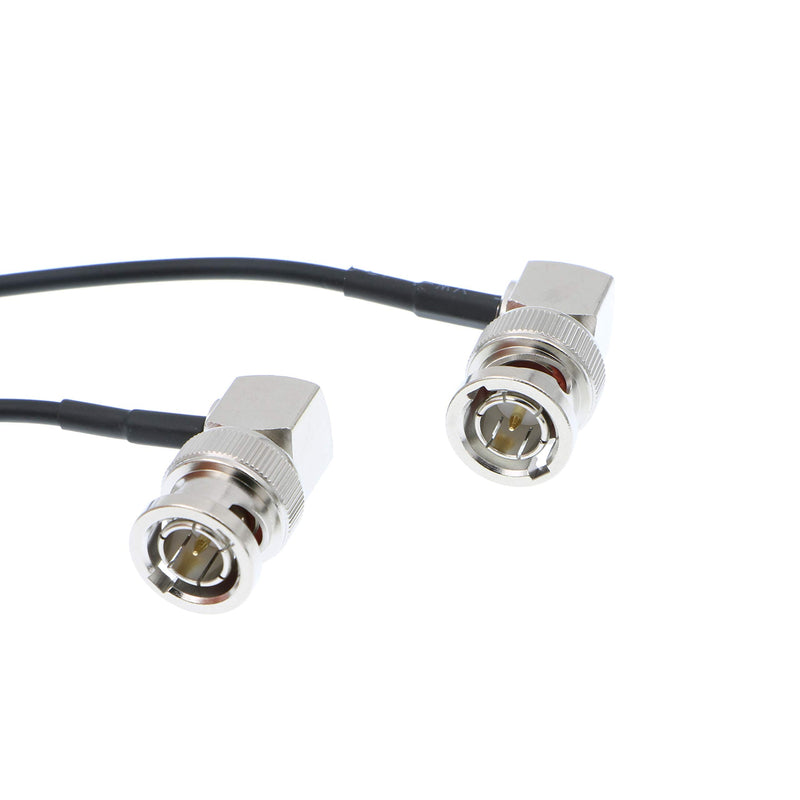 [Australia - AusPower] - Alvin's Cables SDI Cable 3G BNC HD SDI Cable Thin Flexible for Sony FS5| FS7| FX6, Atomos Shogun Inferno, Atomos Ninja, Zacuto Gratical Eye, Right Angle to Right Angle 30CM|12inches 90° to 90° Black 