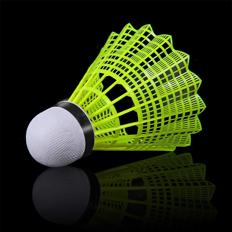 [Australia - AusPower] - KEVENZ 12-Pack Advanced Nylon Feather Shuttlecocks,77 Grains-High Speed Badminton Balls (Yellow,Nylon) 