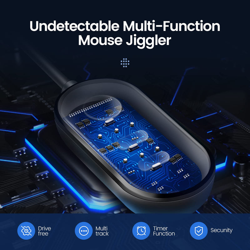 [Australia - AusPower] - Meatanty 3 in 1 Mouse Jiggler USB Mouse Mover with Timer, Separate Mode Selection and ON/Off Button, Mouse Shaker with Portable Box, Support Multi-Track, Driver-Free and Plug＆Play Keeps PC Active 
