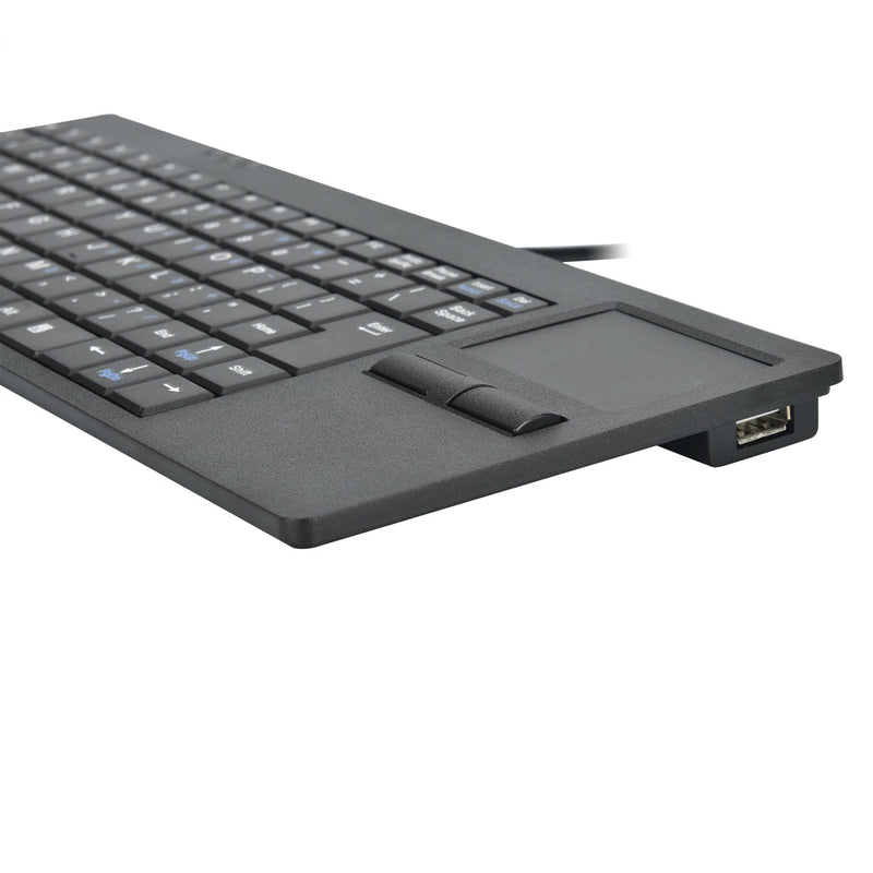 [Australia - AusPower] - MCSaite Wired Silm Keyboard with Touchpad - Portable Scissors Foot Structure - USB Port with 1 Hubs Fit with Professional or Industrial Use for Computer Laptop Mac Notebook 