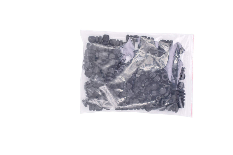 [Australia - AusPower] - 100pcs Waterproof PG7 Cable Gland Connector Black Plastic Adjustable IP68 M12 Thread Cable Gland with Locknut for 3.5-6mm Wire PG7-100pcs 