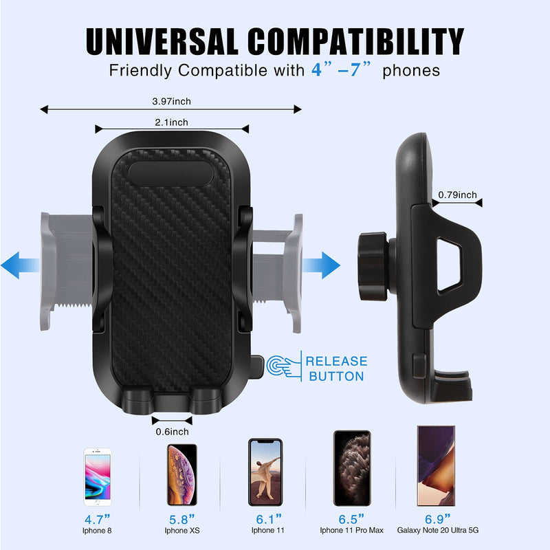 [Australia - AusPower] - Car Phone Holder Mount, Long Arm Dashboard Windshield Vent Car Phone Holder Compatible with iPhone13 12 11 Pro Max XS X , Samsung &All Smartphones 