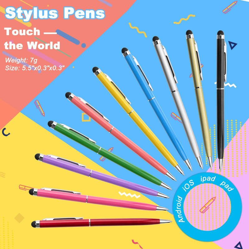 [Australia - AusPower] - Stylus Pen anngrowy Stylus Pens for Touch Screens Universal Stylus Ballpoint Pen 2 in 1 Stylists Pens for iPad iPhone Tablet Laptops Kindle Samsung Galaxy All Capacitive Touch Screens 10 pack 
